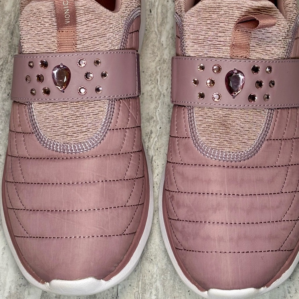 Vionic Dianne Lavender Pink Jeweled Slip On Sneakers Arch Support Sz 10 - Picture 5 of 10